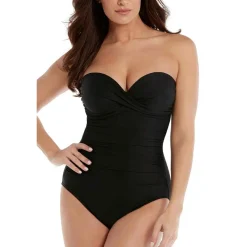 Maillot de bain 1 pièce bustier Noir Miraclesuit