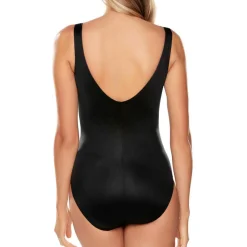 Maillot de bain 1 pièce cache-cœur armatures cachées Noir Miraclesuit