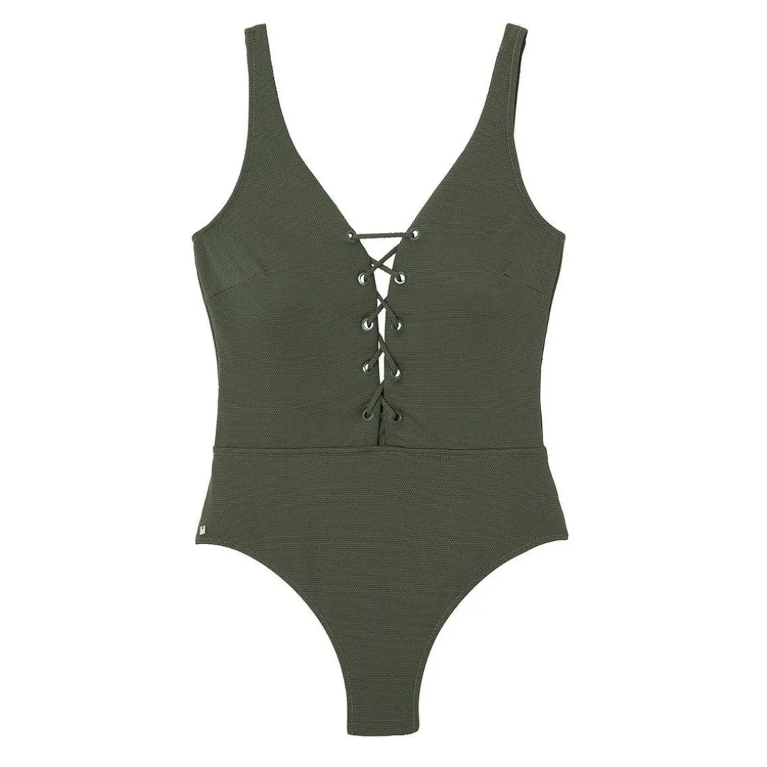 Maillot de bain 1 pièce kaki Zanzibar vert