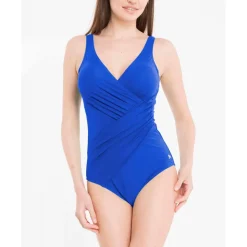 Maillot de bain 1 pièce plongeant - Bleu