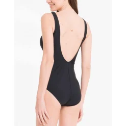 Maillot de bain 1 pièce plongeant - Noir