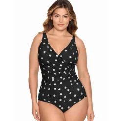 Maillot de bain 1 pièce plongeant - Noir Miraclesuit
