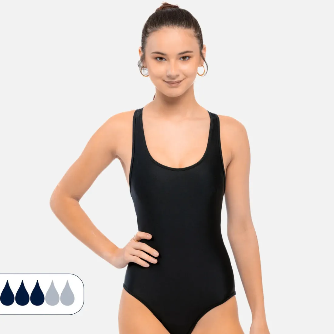 Maillot de bain Menstruel 1 pièce - Dos nageur - Flux Moyen - Lola