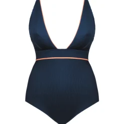 Maillot de bain une pièce sans armatures bleu