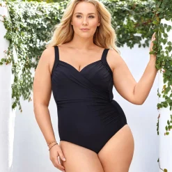 Maillot de bain une pièce gainant noir Bonnet E à G en nylon
