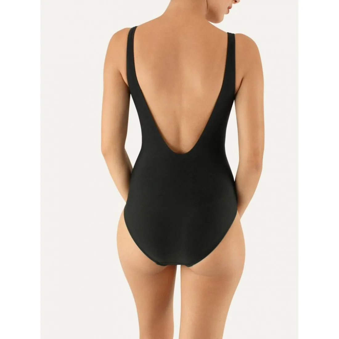 Maillot de bain une pièce sans armatures Janine Robin noir