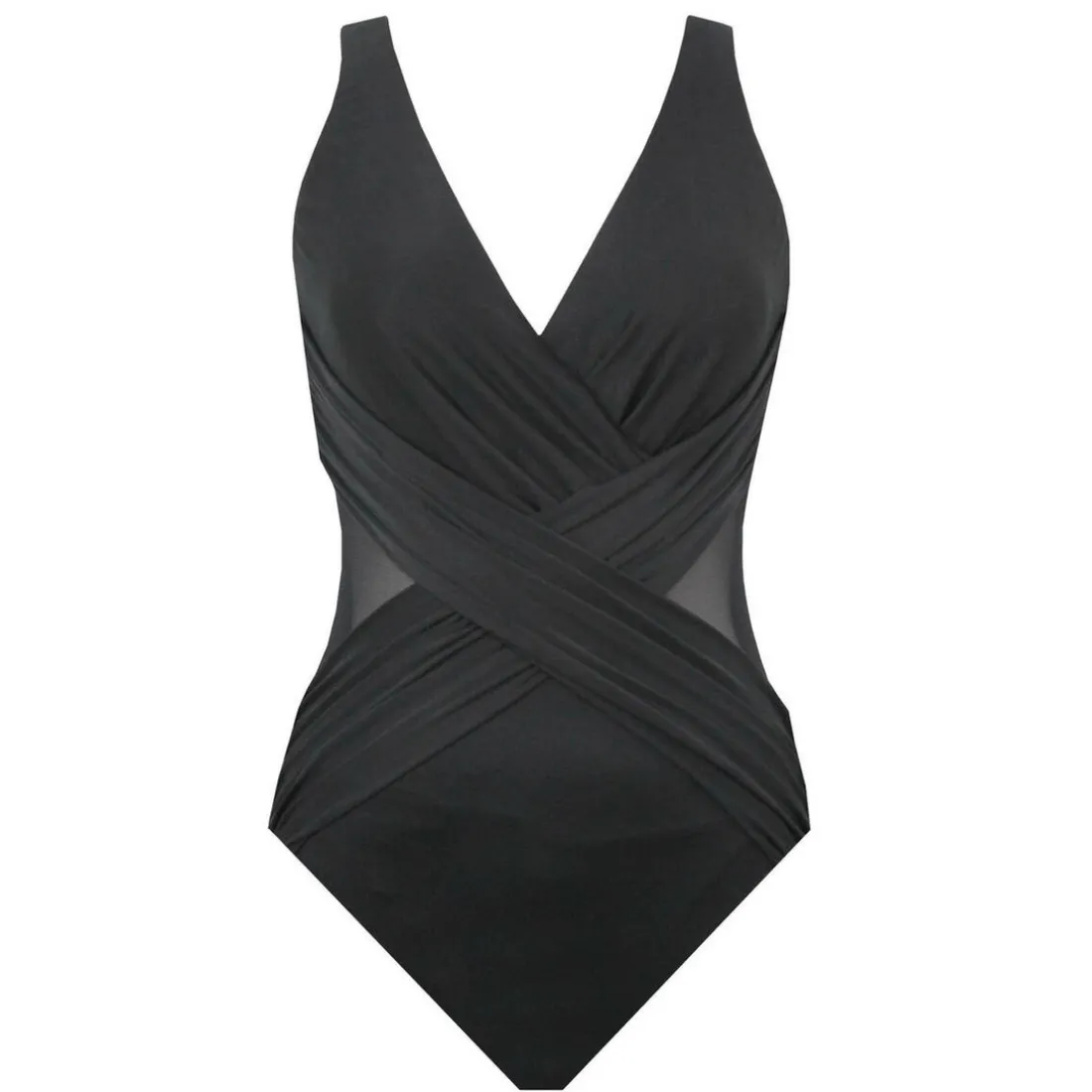 Maillot de bain une pièce gainant noir Bonnet B à D en nylon