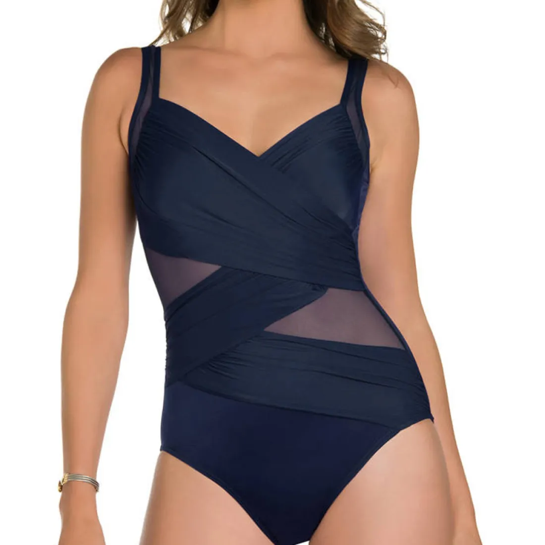 Maillot de bain une pièce gainant armatures bleu