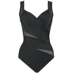 Maillot de bain une pièce gainant noir Bonnet B à D en nylon