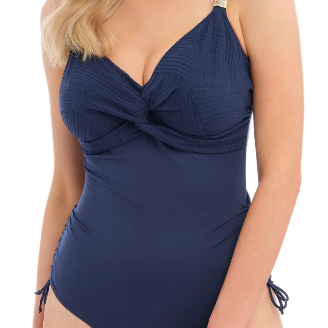 Maillot de bain une pièce ajustable Armatures - Bleu Fantasie Bain en nylon