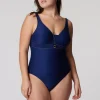 Maillot une pièce sans armatures Bleu