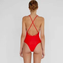 Maillots de bain 1 pièce rouge Nael en nylon