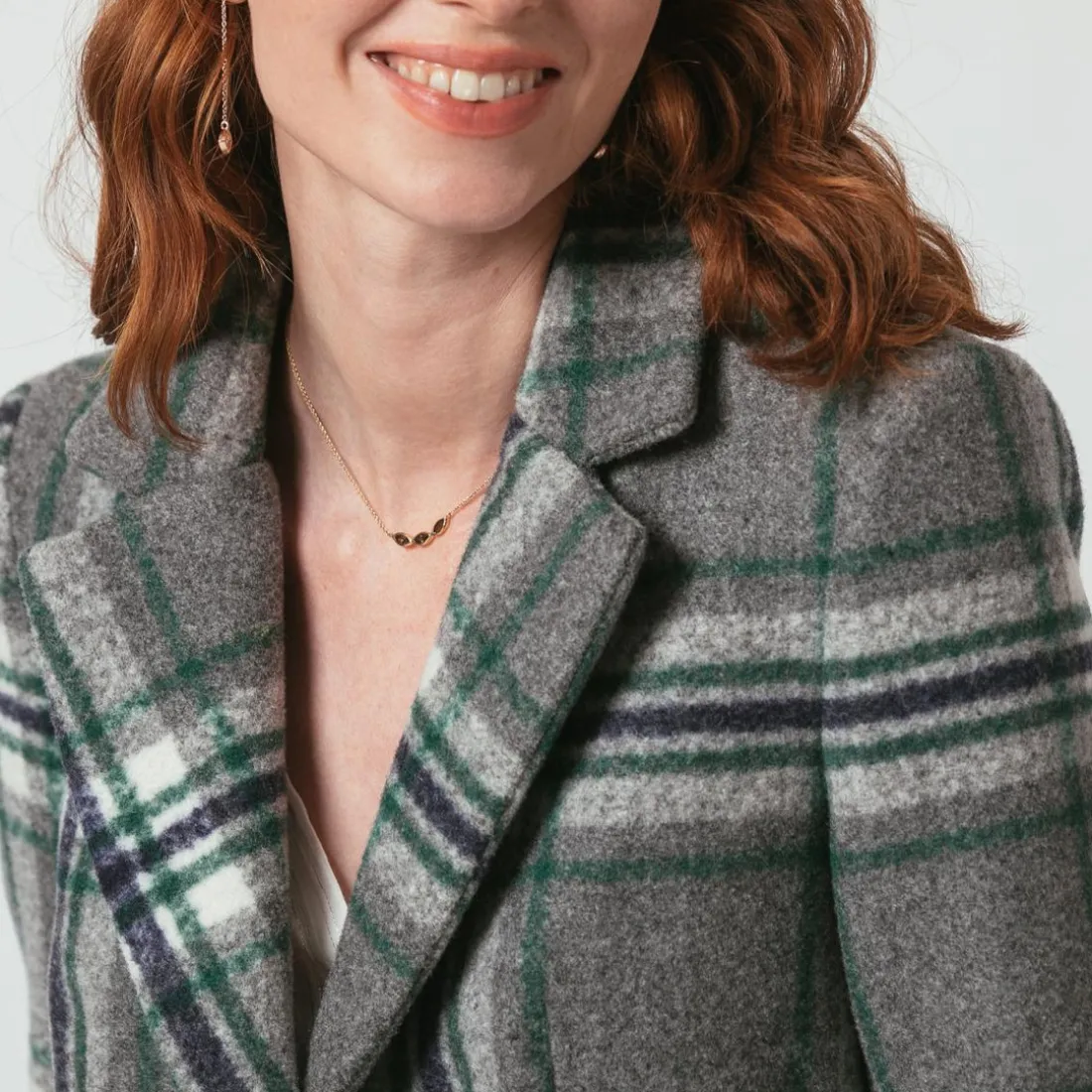 Manteau à carreaux Benji