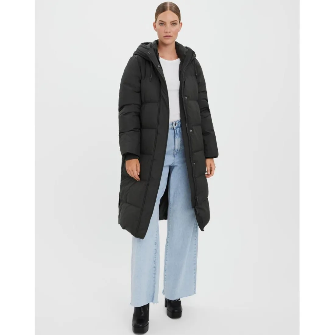 Manteau Capuche Long vert