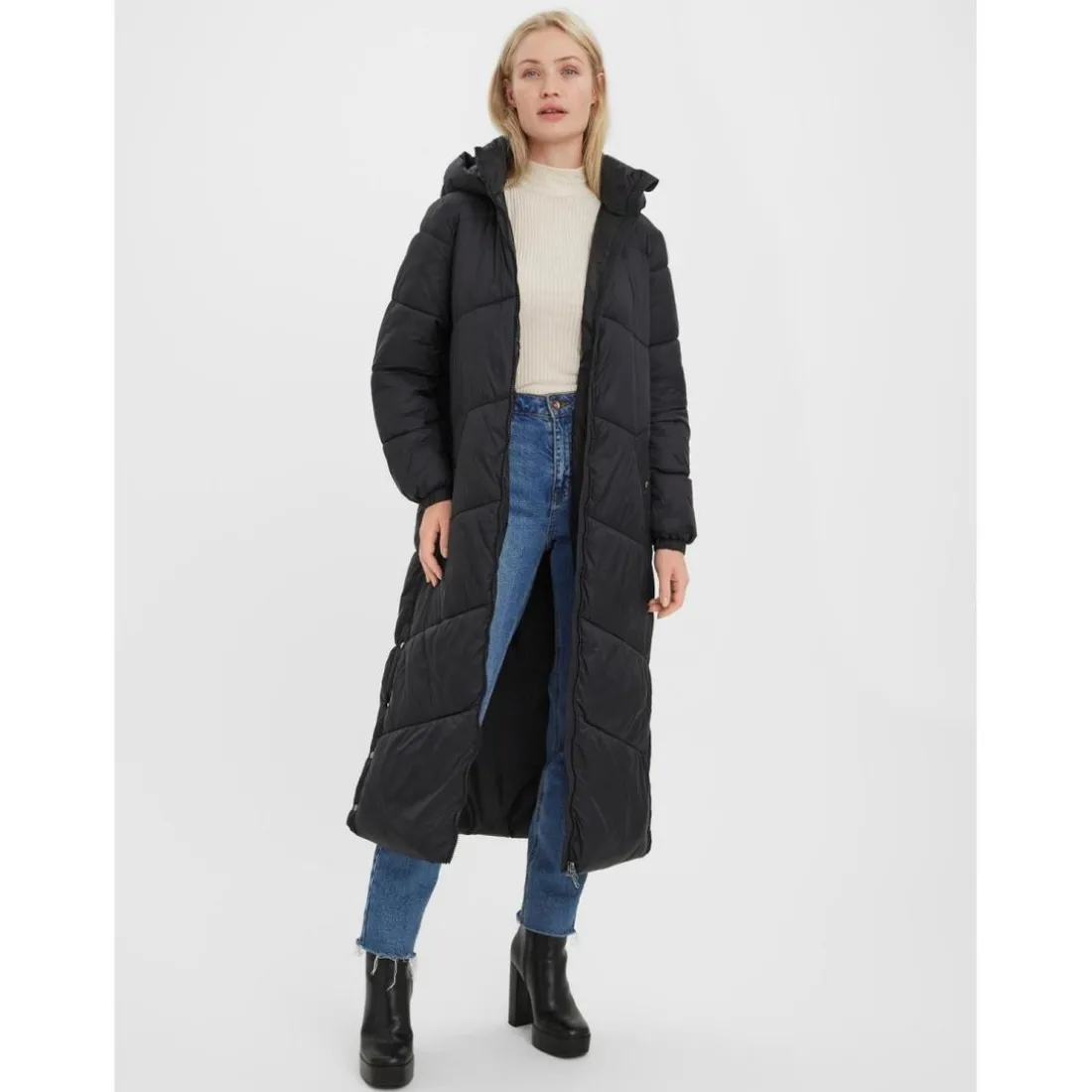 Manteau Capuche noir Xena