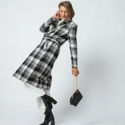 Manteau ceinturé à carreaux Ben