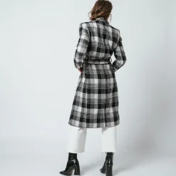 Manteau ceinturé à carreaux Ben