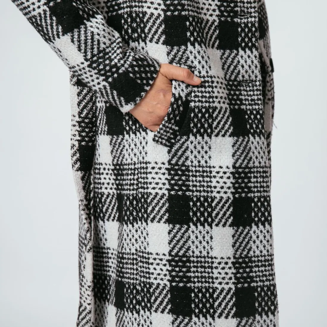 Manteau ceinturé à carreaux Ben