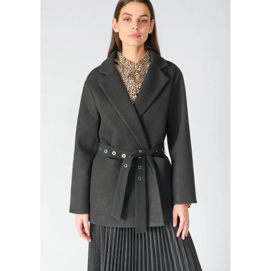 Manteau CHARLOT noir en coton