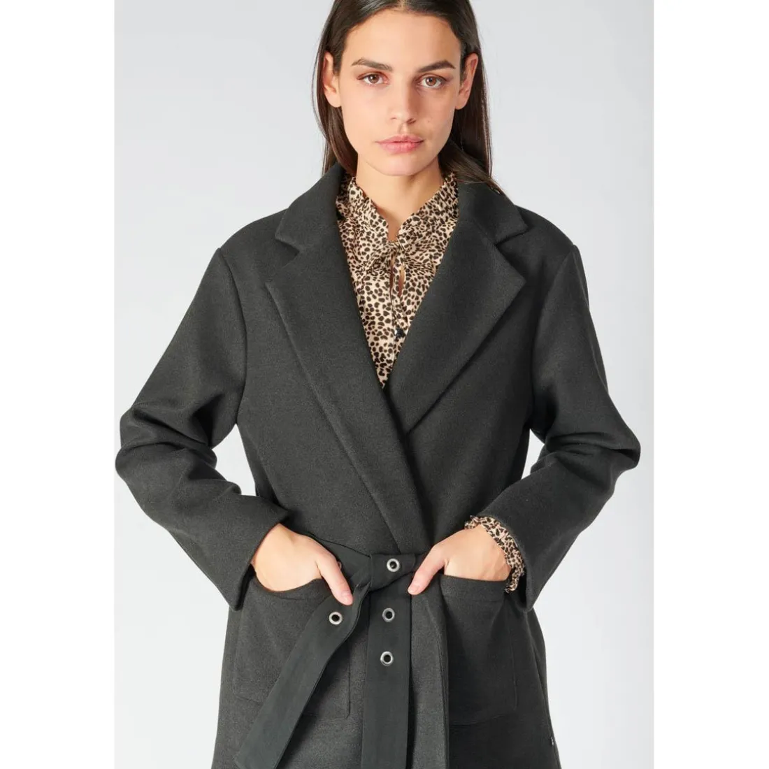 Manteau CHARLOT noir en coton