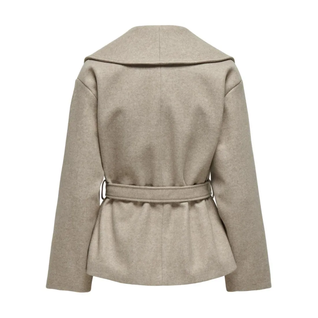 Manteau col à revers col à revers gris moyen Ruby beige