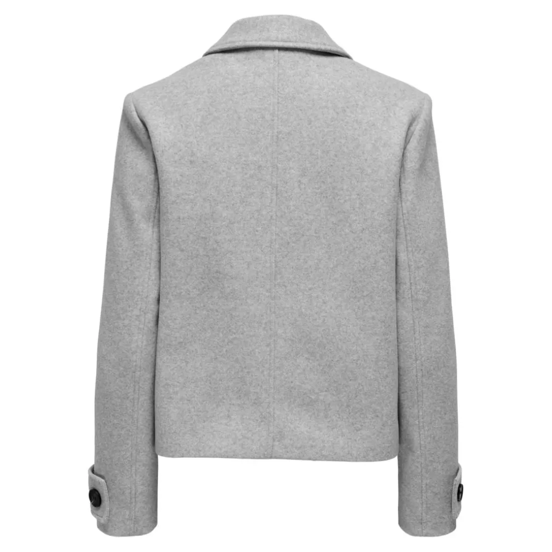 Manteau col à revers col à revers gris clair Ora