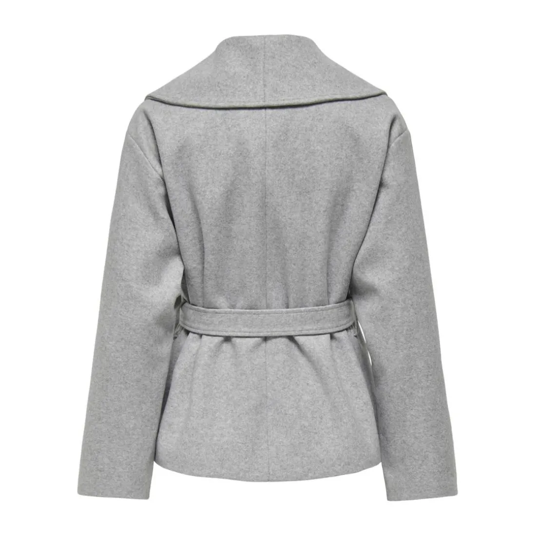 Manteau col à revers col à revers gris clair Elsie