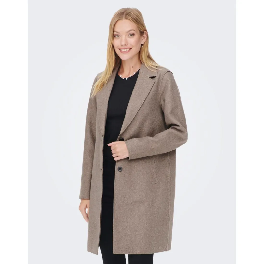 Manteau Col à revers Long vert Gaia