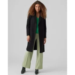 Manteau Col à revers Sous le genou noir Sloan