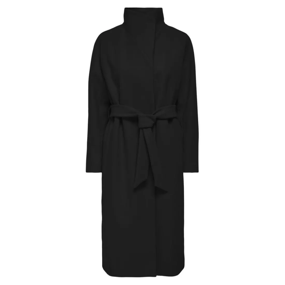 Manteau col haut col haut noir Lara