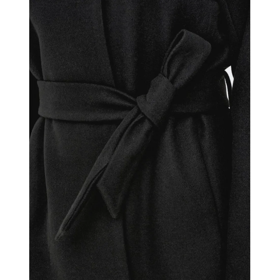 Manteau col haut col haut noir Lara