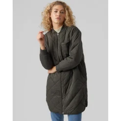 Manteau Col italien Long vert