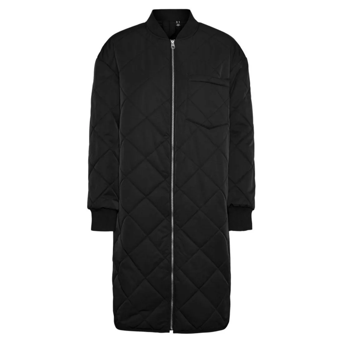 Manteau Col italien Long noir