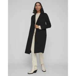Manteau col italien noir Rae