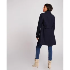 Manteau col tailleur boutonné