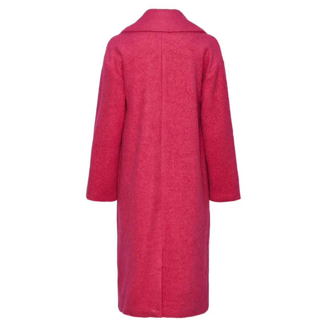 Manteau double boutonnage violet en laine