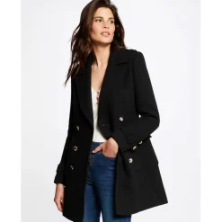 Manteau droit boutonné