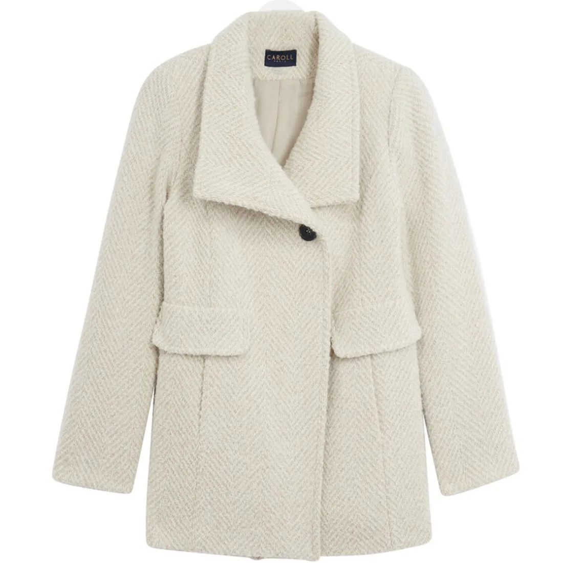 Manteau femme beige en laine