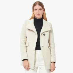 Manteau femme beige en laine