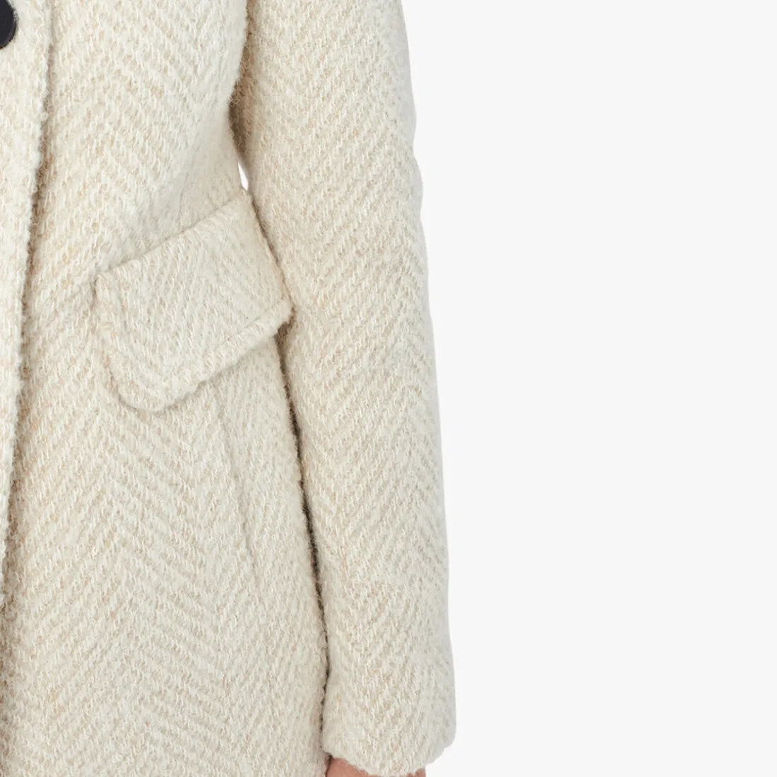 Manteau femme beige en laine