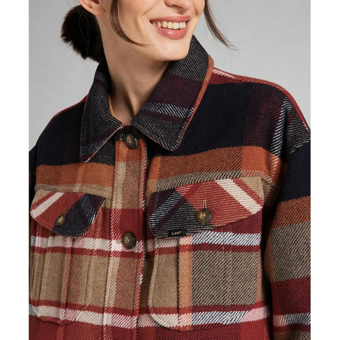 Manteau Femme Wool Coat bleu foncé en laine