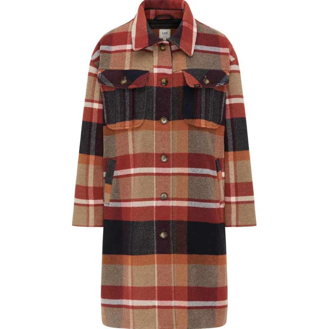 Manteau Femme Wool Coat bleu foncé en laine