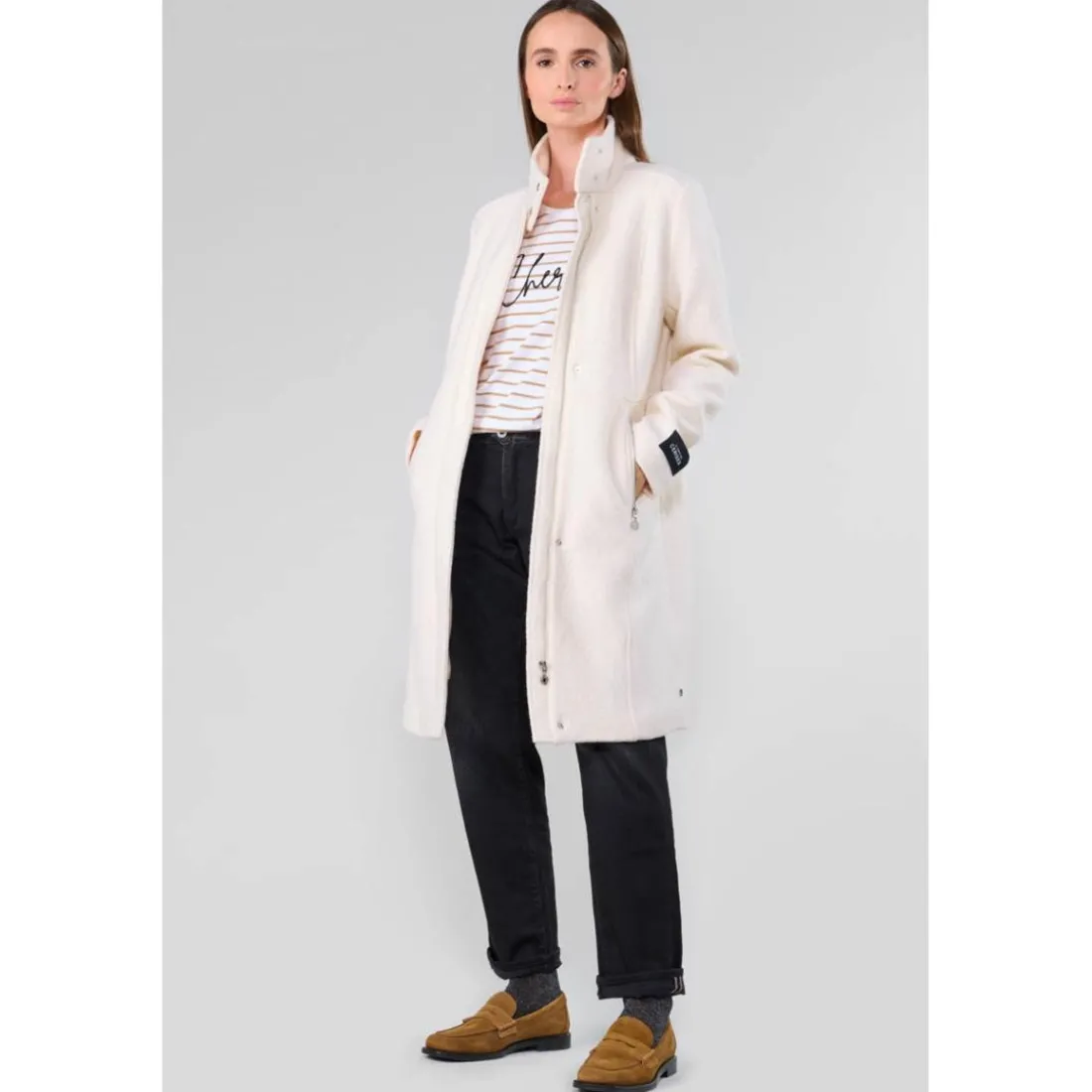 Manteau KAPLAN blanc Rose