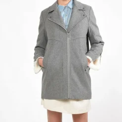 Manteau lainé forme boule femme Cazal Kaporal® - Gris en laine