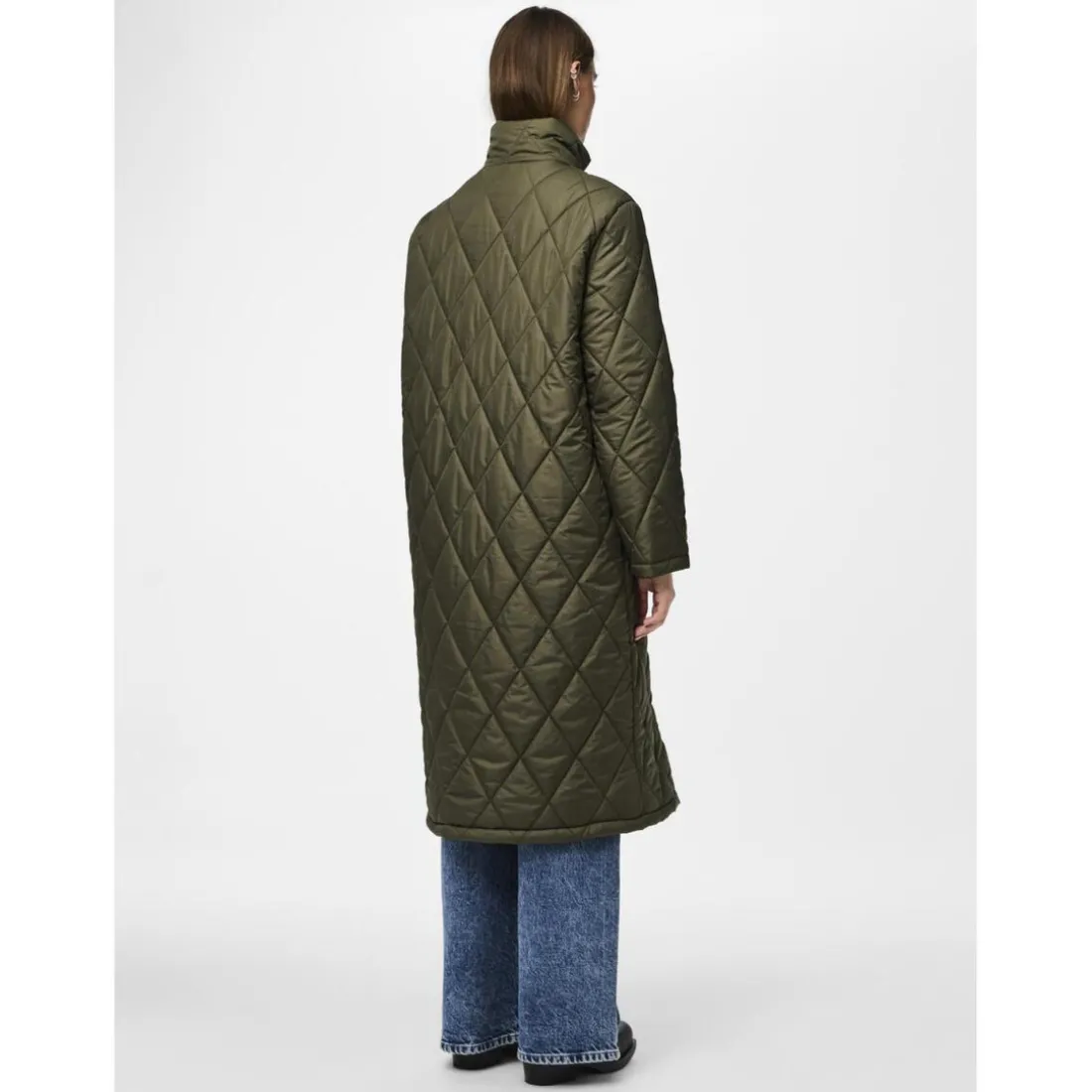 Manteau long matelassé Mailey vert Tia