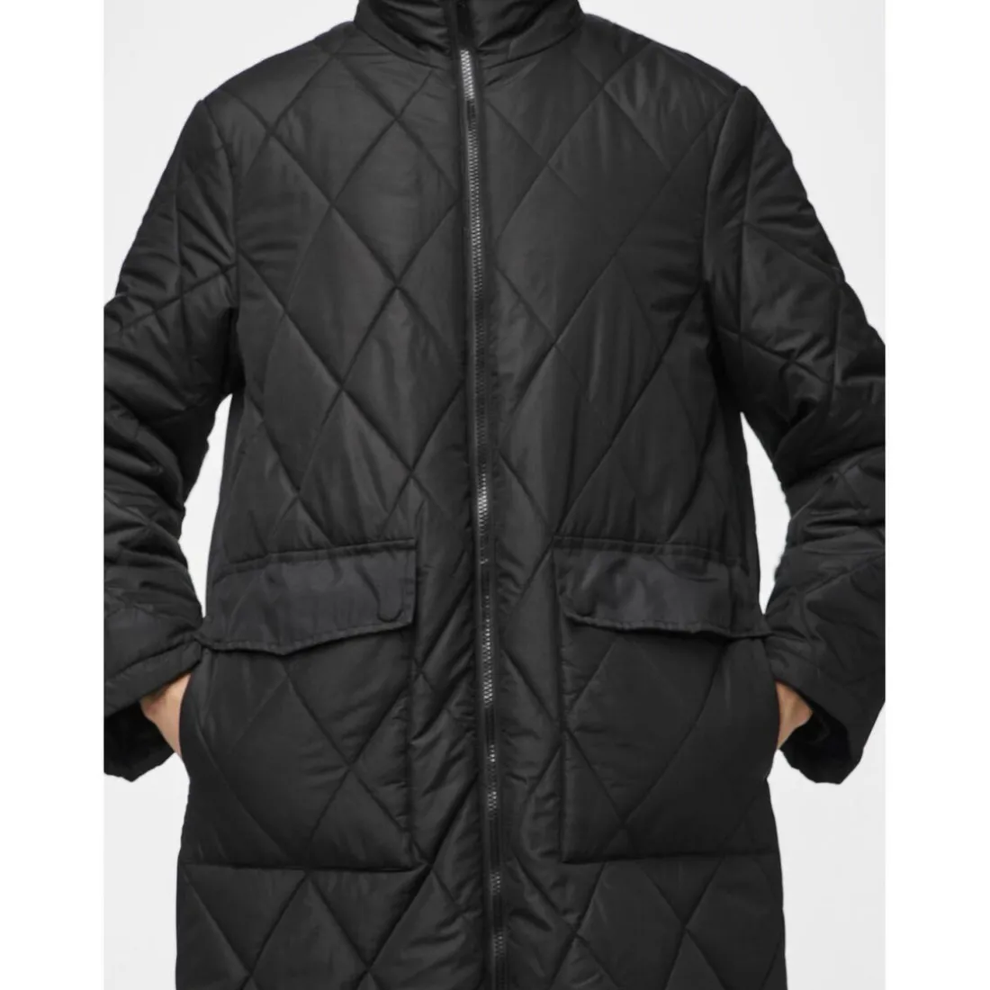 Manteau long matelassé Mailey noir Page