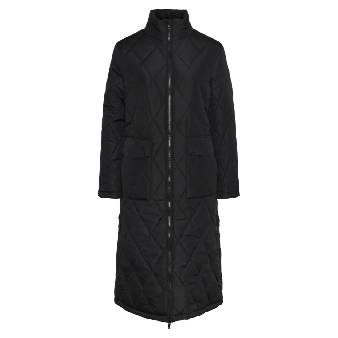 Manteau long matelassé Mailey noir Page