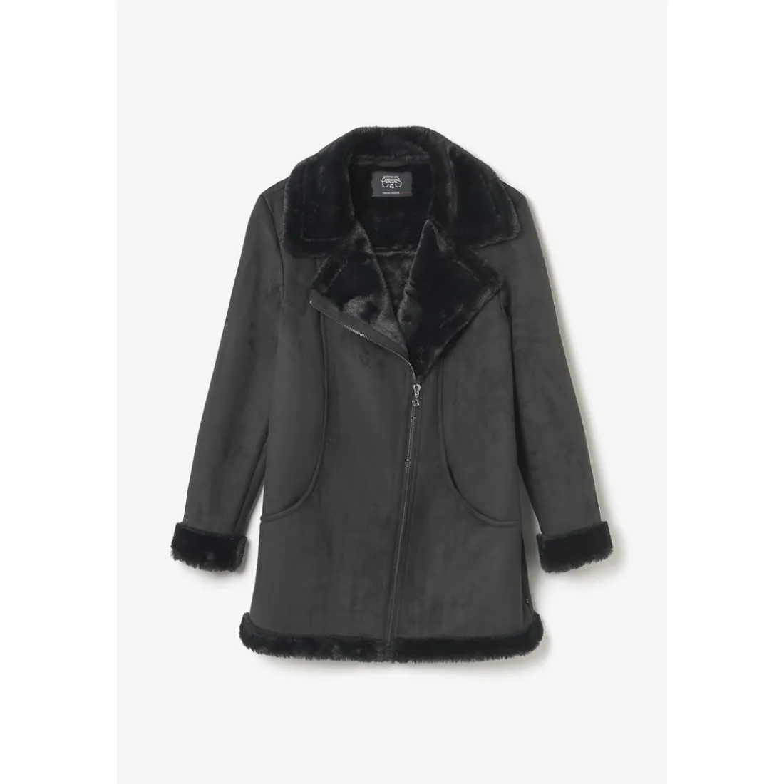 Manteau ORCHA noir en tencel