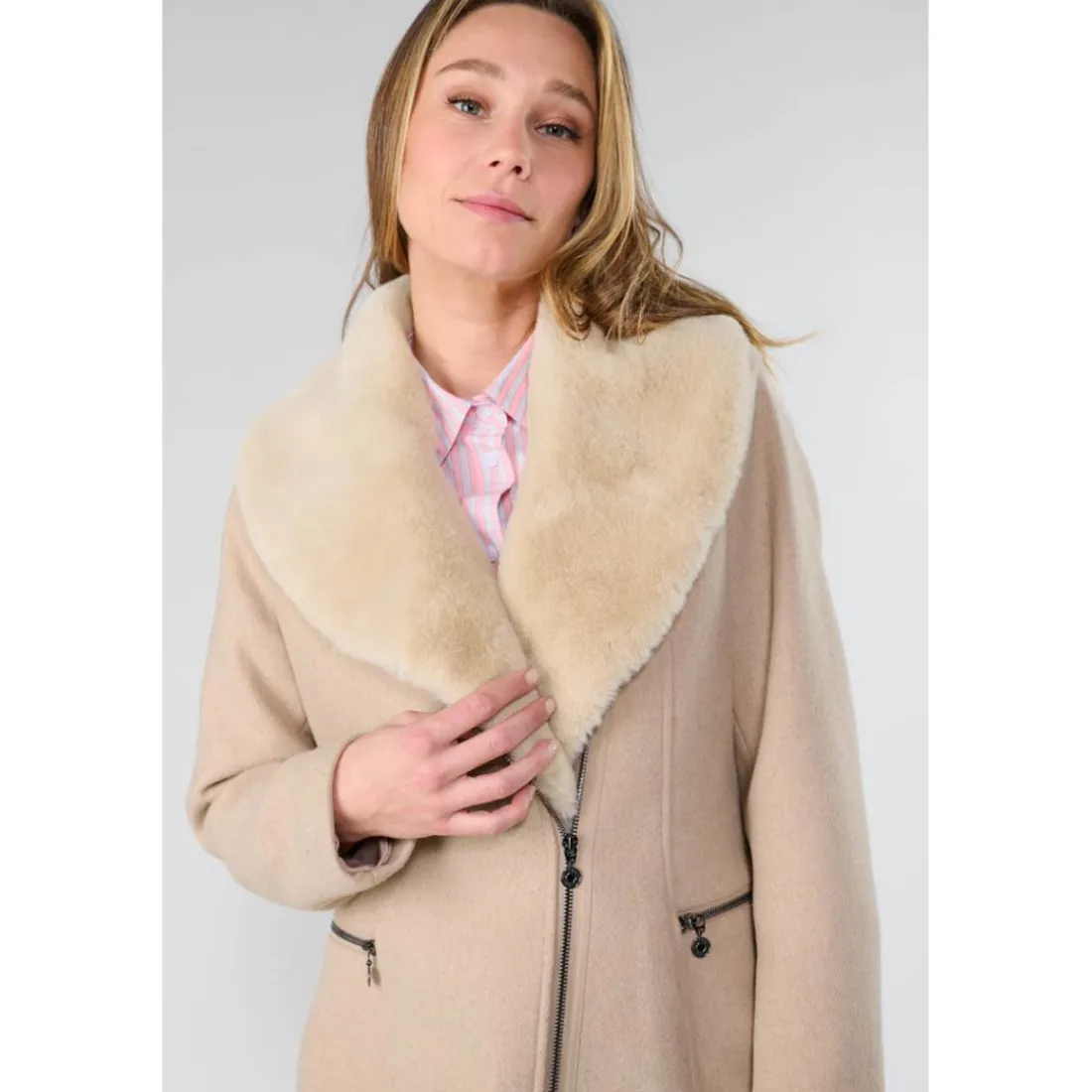 Manteau PHILINE beige Ana