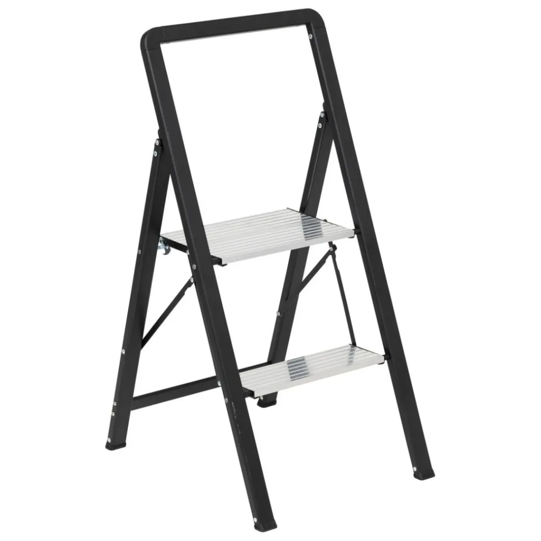 Marchepied en aluminium gris 2 marches